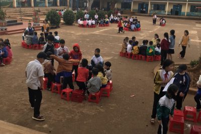 Sinh hoạt sao vào giờ ra chơi mỗi sáng thứ 4 hàng tuần