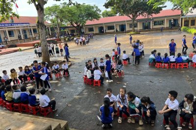 Sinh hoạt sao nhi đồng vào giờ ra chơi sáng thứ 4 hàng tuần